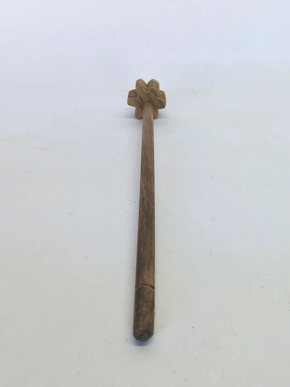 VINTAGE Indian Wooden Mathani Churning Mixer Blender Masher 9.5